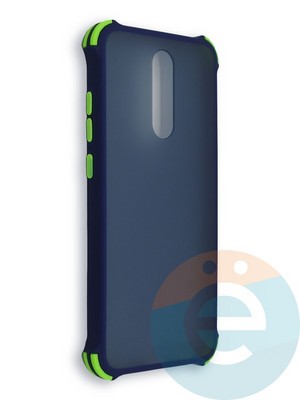 Накладка пластиковая матовая с усиленными углами для Xiaomi Redmi 8 синяя - фото 38475
