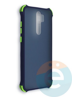 Накладка пластиковая матовая с усиленными углами для Xiaomi Redmi Note 8 Pro синяя - фото 38480