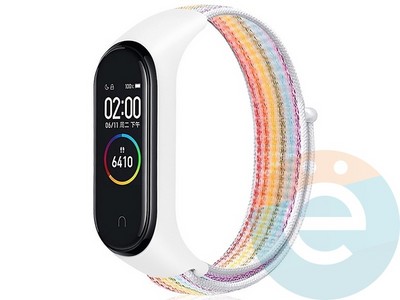Нейлоновый ремешок для Xiaomi Mi band 3/4 радужный - фото 38501