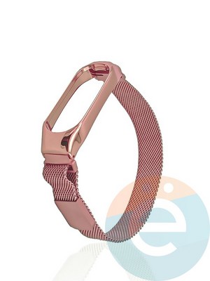 Металлический ремешок Y`Case для Xiaomi Mi band 5/6 розовый - фото 45034