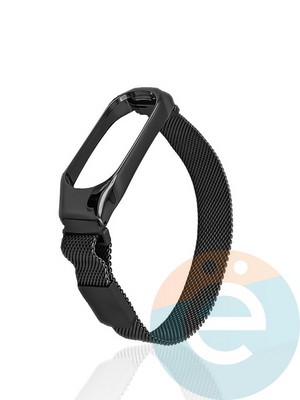 Металлический ремешок Y`Case для Xiaomi Mi band 3/4 черный - фото 38633