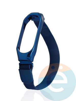 Металлический ремешок Milanese Band для Xiaomi Mi band 4 синий - фото 52725