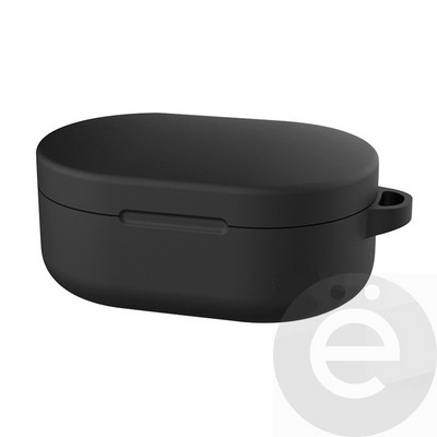 Чехол силиконовый с карабином для AirDots черный - фото 38661