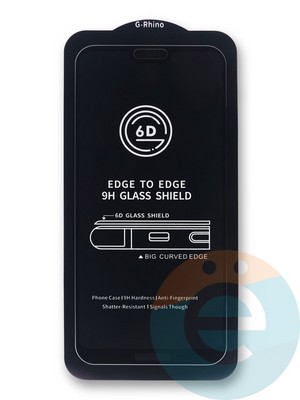 Защитное стекло 6D с полной проклейкой на Huewei P20 Lite черное - фото 41514