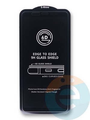 Защитное стекло 6D с полной проклейкой на Samsung Galaxy A9 2018 черное - фото 38671