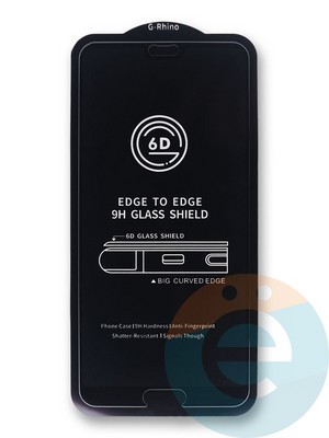 Защитное стекло 6D с полной проклейкой на Huewei P20 Pro черное - фото 38690