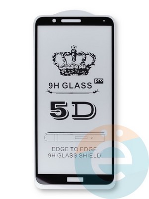 Защитное стекло 9D с полной проклейкой на Huawei Honor 7X черное - фото 38757