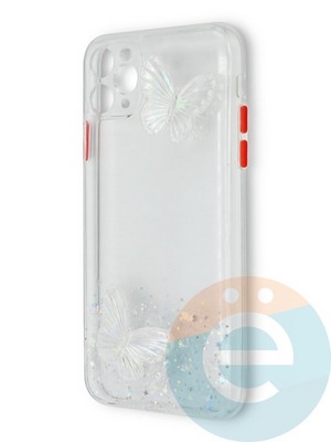 Накладка силиконовая Butterfly для Apple iPhone 11 Pro Max прозрачная - фото 38932