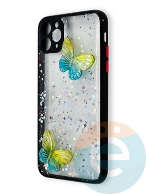 Накладка силиконовая Butterfly для Apple iPhone 11 Pro Max черная - фото 38935