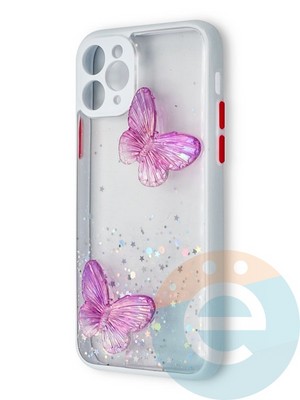 Накладка силиконовая Butterfly для Apple iPhone 11 Pro белая - фото 38936