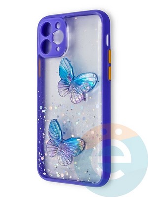 Накладка силиконовая Butterfly для Apple iPhone 11 Pro фиолетовая - фото 38940