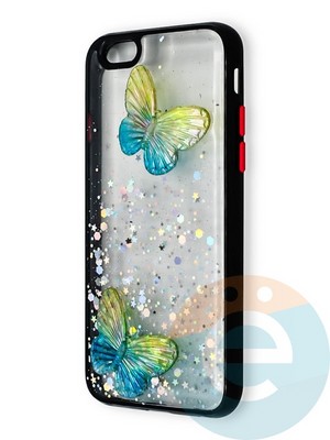 Накладка силиконовая Butterfly для Apple iPhone 6/6S черная - фото 38953