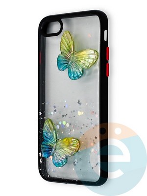 Накладка силиконовая Butterfly для Apple iPhone 7/8 черная - фото 38959