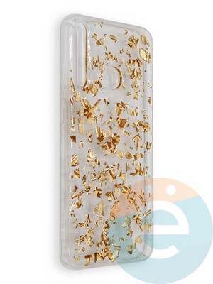 Накладка силиконовая с фольгой для Huawei Honor 9C бронзовая - фото 39022