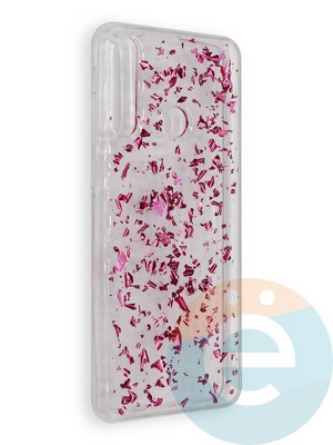 Накладка силиконовая с фольгой для Huawei Y6P розовая - фото 39035