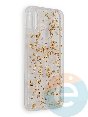 Накладка силиконовая с фольгой для Huawei Y6S бронзовая - фото 39037