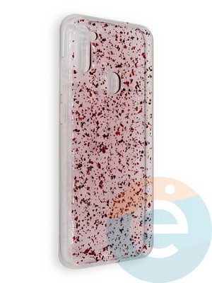 Накладка силиконовая с фольгой для Samsung Galaxy M11 красная - фото 39054