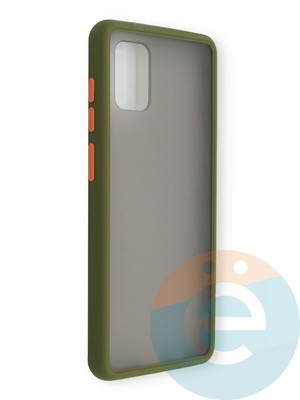 Накладка пластиковая с силиконовой окантовкой для Samsung Galaxy A31 хаки - фото 39076