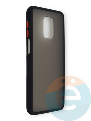 Накладка пластиковая с силиконовой окантовкой для Xiaomi Redmi Note 9S/9 Pro черная - фото 39086