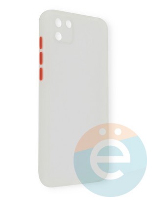 Накладка пластиковая с силиконовой окантовкой с защищенной камерой для Huawei Y5P/Honor 9S белая - фото 39093