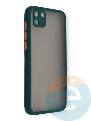 Накладка пластиковая с силиконовой окантовкой с защищенной камерой для Huawei Y5P/Honor 9S зеленая - фото 39094