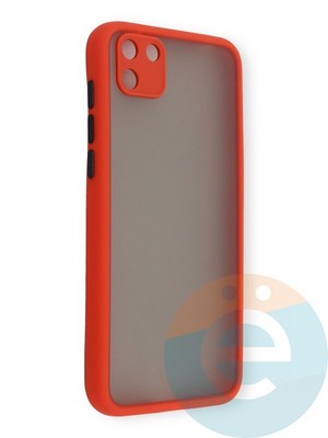 Накладка пластиковая с силиконовой окантовкой с защищенной камерой для Huawei Y5P/Honor 9S красная - фото 39095