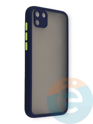 Накладка пластиковая с силиконовой окантовкой с защищенной камерой для Huawei Y5P/Honor 9S синяя - фото 39096