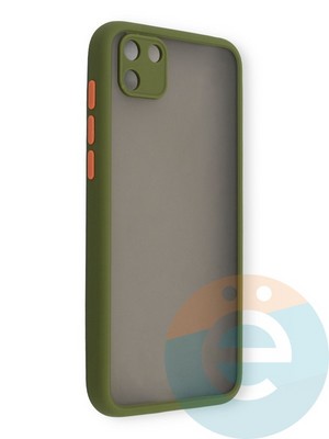 Накладка пластиковая с силиконовой окантовкой с защищенной камерой для Huawei Y5P/Honor 9S хаки - фото 39097