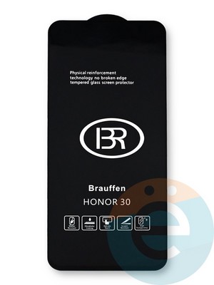 Защитное стекло 6D с полной проклейкой на Honor 30 черное - фото 39145