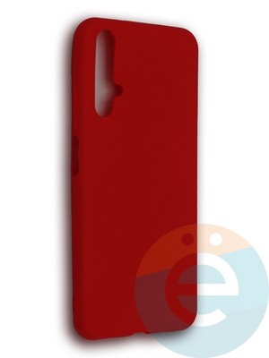 Накладка силиконовая Soft Touch ультратонкая для Huawei Nova 5T красная - фото 39191