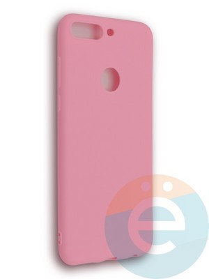 Накладка силиконовая Soft Touch ультратонкая для Huawei Y7 2018 розовая - фото 39215