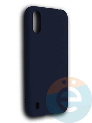Накладка силиконовая Soft Touch ультратонкая для Samsung Galaxy A01 синяя - фото 39219