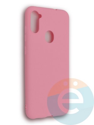 Накладка силиконовая Soft Touch ультратонкая для Samsung Galaxy A11 розовая - фото 39222