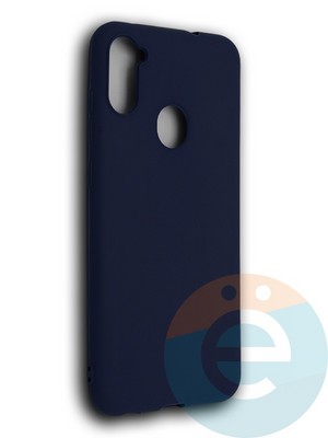 Накладка силиконовая Soft Touch ультратонкая для Samsung Galaxy A11 синяя - фото 39223