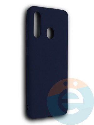 Накладка силиконовая Soft Touch ультратонкая для Samsung Galaxy A60 синяя - фото 39249