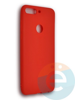 Накладка силиконовая Soft Touch ультратонкая для Huawei Y7 2018 красная - фото 39350