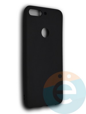 Накладка силиконовая Soft Touch ультратонкая для Huawei Y7 2018 черная - фото 39352