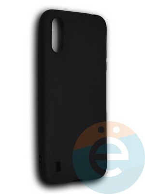 Накладка силиконовая Soft Touch ультратонкая для Samsung Galaxy A01 черная - фото 39354