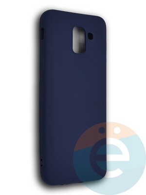 Накладка силиконовая Soft Touch ультратонкая для Samsung Galaxy J6 2018 синяя - фото 39394