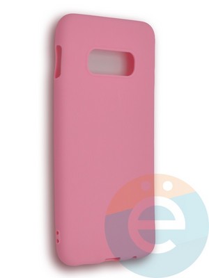 Накладка силиконовая Soft Touch ультратонкая для Samsung Galaxy S10 розовая - фото 39402