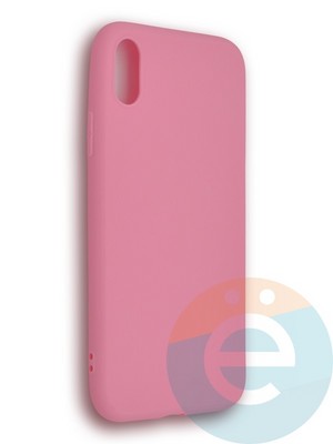 Накладка силиконовая Soft Touch ультратонкая для Apple iPhone XR розовая - фото 39471