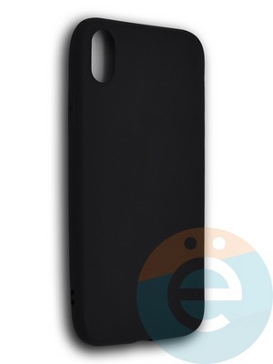 Накладка силиконовая Soft Touch ультратонкая для Apple iPhone XR черная - фото 39473