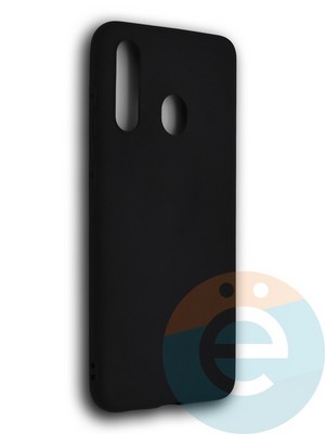 Накладка силиконовая Soft Touch ультратонкая для Samsung Galaxy A60 черная - фото 39565