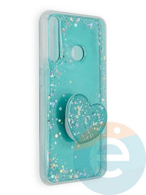 Накладка силиконовая с Поп Сокетом для Huawei Honor 9C/Y7P/P 40 Lite E белая - фото 39625