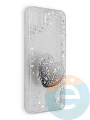 Накладка силиконовая с Поп Сокетом для Huawei Honor 9C/Y7P/P 40 Lite E черная - фото 39629