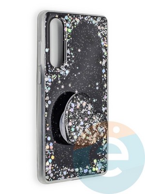 Накладка силиконовая с Поп Сокетом для Huawei P30 розовая - фото 39638