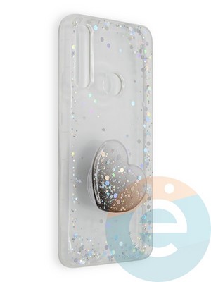 Накладка силиконовая с Поп Сокетом для Huawei P30 черная - фото 39639