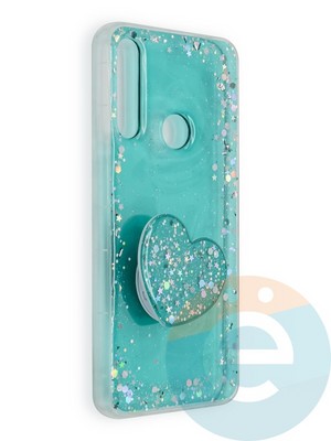 Накладка силиконовая с Поп Сокетом для Huawei Y9 2019/P Smart Z белая - фото 39640