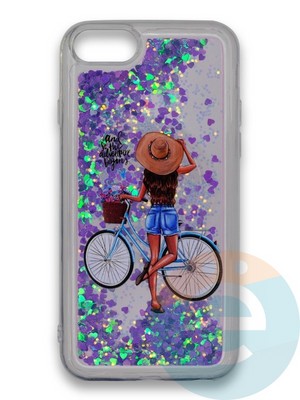 Накладка силиконовая переливашка на Apple Iphone 5/5s/SEGirl - фото 39705