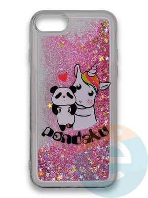 Накладка силиконовая переливашка на Apple Iphone 7/8/SE2 Pandaku - фото 39688
